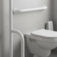 Barra De Apoio Para Sanitário Modelo L Branca 70x60cm Cor Branco - 2
