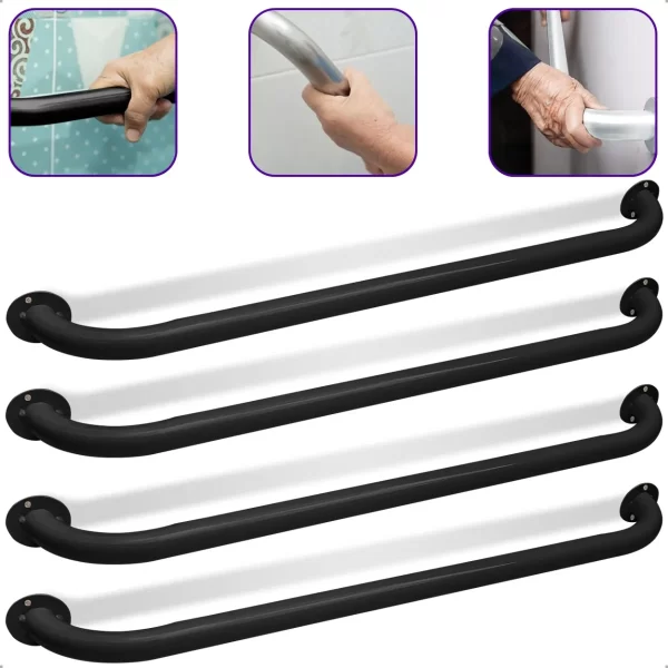 Kit 4 Barras Alças De Apoio Banheiro Chuveiro Idoso 80cm